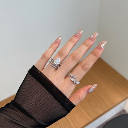 Funkelnder Linien Ring - BURAMOR